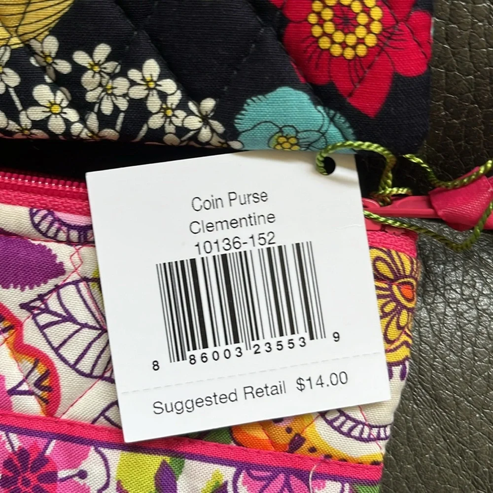 Vera Bradley two coin purses in clementine and happy snails
